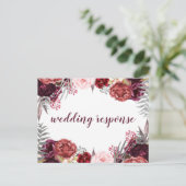Cartes postales RSVP Marsala Blush Pink Peony (Debout devant)