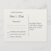 Cartes postales RSVP Noir Et Blanc Calligraphie Ma (Dos)