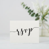 Cartes postales RSVP Noir Et Blanc Calligraphie Ma (Debout devant)
