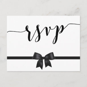 Cartes Postales RSVP Noir Et Blanc De Mariage Avec