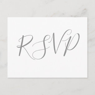 Cartes postales RSVP pour mariage de calligraphie 