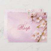 Cartes postales RSVP pour mariage élégant de Cherr (Devant / Derrière)