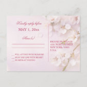 Cartes postales RSVP pour mariage élégant de Cherr (Dos)