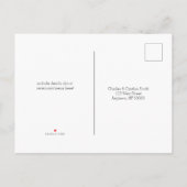 Cartes postales rsvp pour mariage en script simple (Dos)
