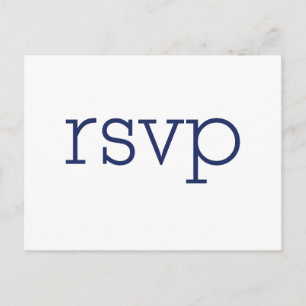 Cartes postales RSVP pour mariage moderne blanc et