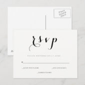 Cartes postales rsvp pour mariage moderne simple e (Devant / Derrière)