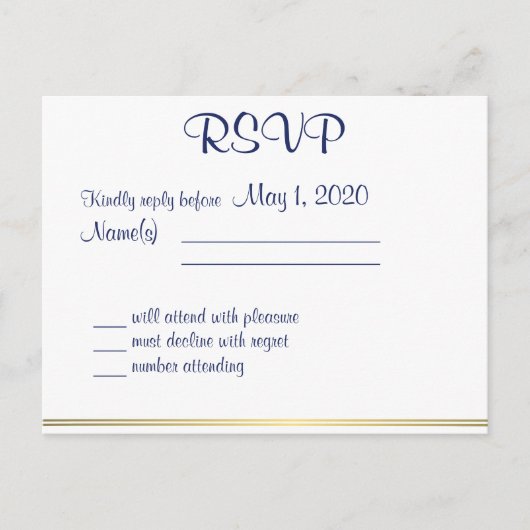 Cartes postales RSVP pour mariage nautique blanc (Devant)