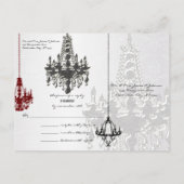 Cartes postales RSVP Red, Black & Silver (Dos)