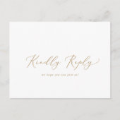 Cartes postales RSVP simples pour la calligraphie (Devant)