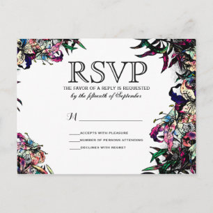 Cartes postales RSVP Watercolor Dragon Lys