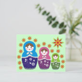Cartes postales russes Matryoshka Dolls (Debout devant)