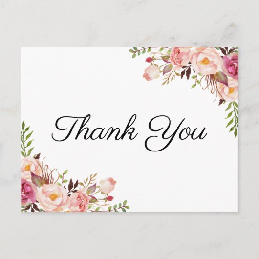 Cartes postales Rustique rose Mariage (Devant)