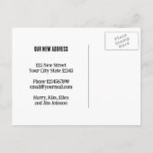 Cartes postales rustiques pour nouvelle adresse da (Dos)