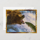 Cartes postales Saumon à couture d'oreille Grizzli (Devant / Derrière)