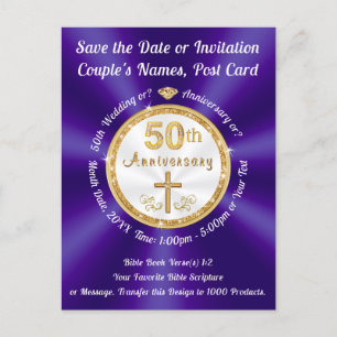 Cartes postales "Sauver la date" pour les 50 ans d