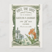 Cartes postales Save the Date | Art nouveau floral (Devant)