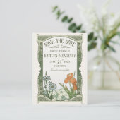 Cartes postales Save the Date | Art nouveau floral (Debout devant)