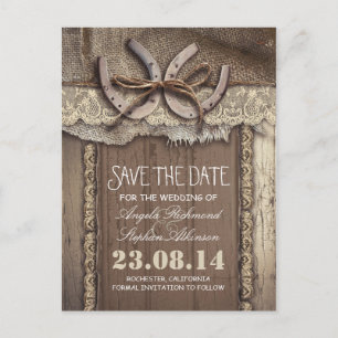 Cartes postales "save the date" avec des fers à ch