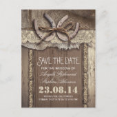 Cartes postales "save the date" avec des fers à ch (Devant)