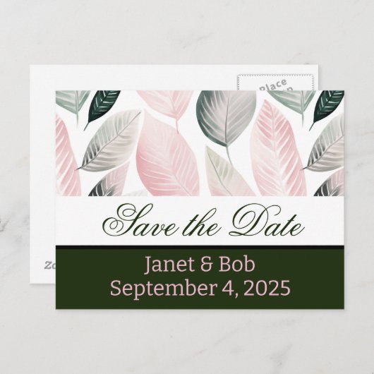 Cartes postales 'save the date' personnalisables r (Devant / Derrière)