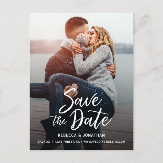 Cartes postales "Save the Date" pour photos de mar (Devant)