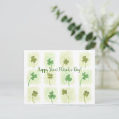 Cartes postales shamrock Clover Patchwork (Debout devant)