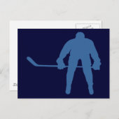 Cartes postales Silhouette de hockey (Devant / Derrière)