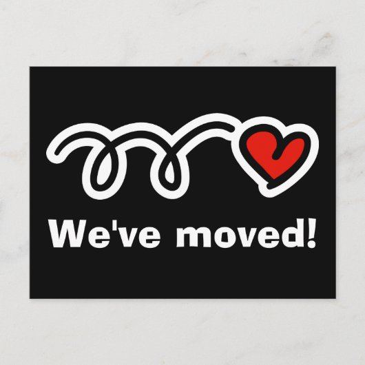 Cartes postales simples de déménagement avec un de (Devant)