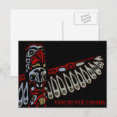 Cartes postales souvenir de Vancouver Pôle Totémiq (Devant / Derrière)