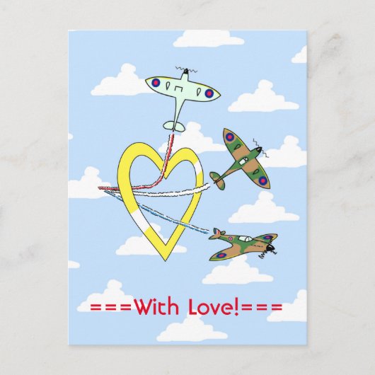 Cartes postales Spitfires Blue Sky Heart (Devant)