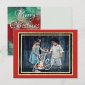 Cartes postales standard Rouges de Noël/Encres ver (Devant / Derrière)