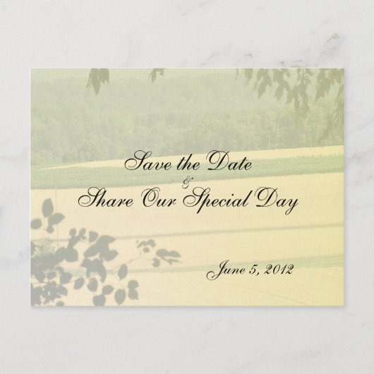 Cartes postales "Summer Fields Save the Date" (Devant)