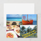 CARTES POSTALES SUR MESURE - COLLAGE CANCUN 1 (Devant / Derrière)