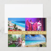 CARTES POSTALES SUR MESURE - COLLAGE DE CANCUN 9 (Devant / Derrière)