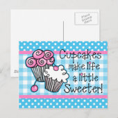 Cartes postales Sweet Cupcakes (Devant / Derrière)