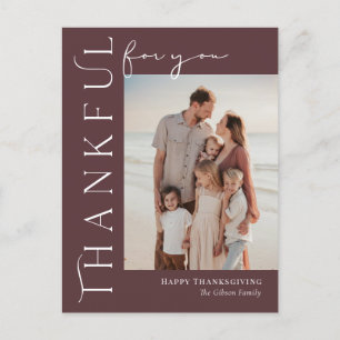 Cartes postales Thanksgiving de couleur modifiable