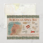 Cartes postales Travel Sketch : Marocain Spice Mix (Devant / Derrière)