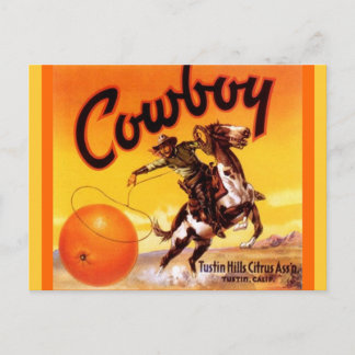 Cartes postales Tustin Fruit de marque vintage Cow