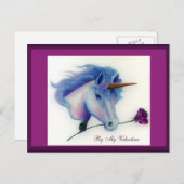 Cartes postales Valentine Unicorn (Devant / Derrière)