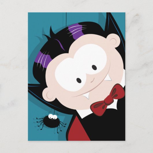 Cartes postales Vampire et Spider Halloween (Devant)
