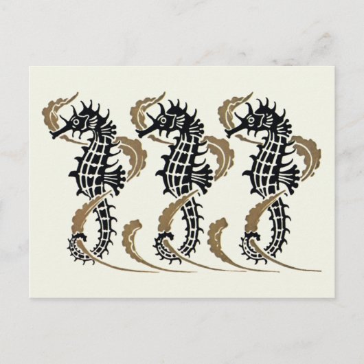 Cartes postales Verneuil Art Nouveau hippocampe (Devant)