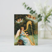 Cartes postales victoriennes de Noël d'ange (Debout devant)