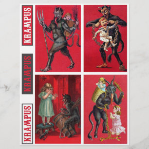 Cartes postales victoriennes Vintages Krampus