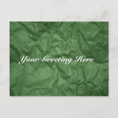 Cartes postales vides écrêtées Texture papier vert (Devant)