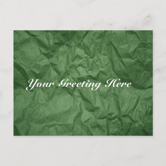 Cartes postales vides écrêtées Texture papier vert (Devant)