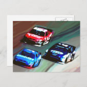 Cartes postales vierges "Jour des courses" (Devant / Derrière)