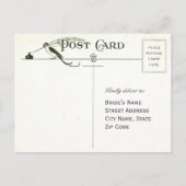 Cartes postales vintage Art Nouveau RSVP Mariage I (Dos)