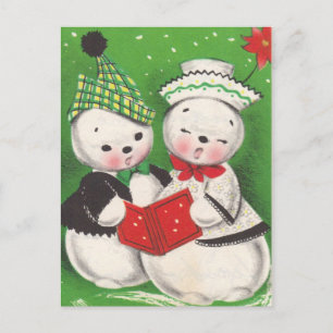 Cartes postales Vintage Christmas Snowman