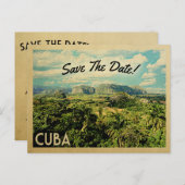 Cartes Postales Vintage Cuba Sauvegarder La Date (Devant / Derrière)