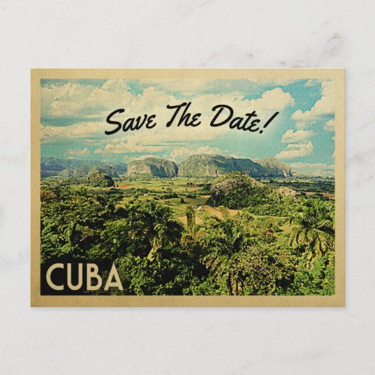 Cartes Postales Vintage Cuba Sauvegarder La Date (Devant)